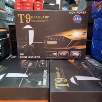 Đèn Pha Led Bi Cầu T9 High Power - LED H4 Mini Led Lens Bản 2024