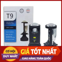 Đèn Pha Led Bi Cầu T9 Siêu Sáng Gắn Trên Cả xe hơi và xe máy Chân Bóng H4 bh 2 năm [Uy Tín]