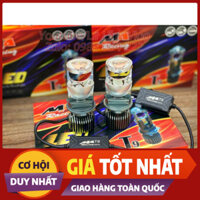 Đèn Pha Led Bi Mini T9 H4 [2024] xịn MAracing_Sáng Nhất công thức Bi Cầu Mini_Bảo Hành 2 Năm