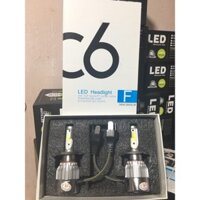 Đèn Pha Led C6 2 tim chân H4 36w sáng đẹp hộp 2 bóng