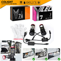Đèn pha LED, Đèn LED Bi Cầu Mini Led Y8  Y7 Y6 chân h4 lắp oto - xe máy, công suất 42W/bóng siêu sáng.