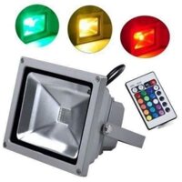 Đèn pha led đổi màu RGB 10w 20w 30w có điều khiển - Đèn led RGB chiếu sáng - Đèn pha chống nước sử dụng ngoài trời
