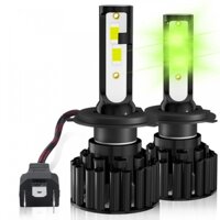 Đèn Pha led h4 h7 h11 h8 h9 9005 9006 hb3 hb4 16000lm 120w 6000k 8000k 12v Màu Xanh Lá Chanh Cho Xe Hơi