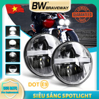 Đèn pha LED HID H4 thay thế dùng làm đèn DRL cho xe mô tô 12V 24V 6500K