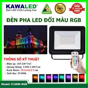 Đèn pha LED Kawaled FL50W-RGB