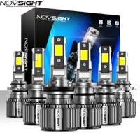Đèn pha LED Novsight N74 H4 H11 H7 9005 9006 72W 15000LM 6500K cắm và chạy có thể điều chỉnh
