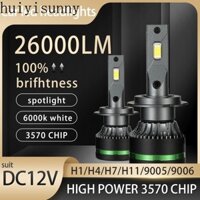 Đèn pha LED ô tô HYS h7 h4 h11 Ống đồng đơn 120w 3570 chip Siêu sáng 9005 9006