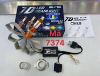 Đèn pha led râu 3 Tim đủ chân 2in1 T19 H4 Motoled 45W 6000lument IP67 Mã 7374 TDA5