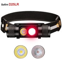 Đèn pha LED sạc siêu sáng Sofirn D25LR, Đèn LED trắng LH351D 5000K 90 CRI + SST20 DR 660 nm LED đỏ