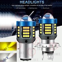 Đèn Pha LED T19 P15D H4 H6 BA20D DC12V-80V Hai Màu Siêu Sáng Dành Cho Xe Mô Tô