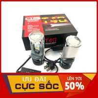 Đèn Pha Led T40 Bi Cầu 65w Chân Đèn H4 Lắp mô tô - xe con Bảo hành 2 Năm