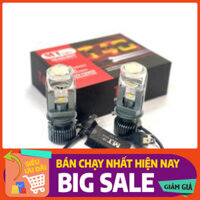 Đèn Pha Led T40 Bi Cầu 75w Chân Đèn H4 Lắp mô tô - xe con Bảo hành 2 Năm