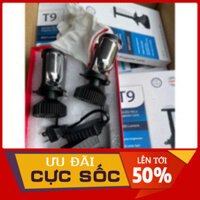 Đèn Pha Led T9 2023 Siêu Sáng Bi Cầu Chân H4 Gắn xe máy Siêu sáng bh 2 Năm