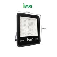 Đèn pha LED thương hiệu IVARS chính hãng (pha TM) 200W-Ánh sáng trắng