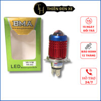 Đèn Pha Led Xe Máy Bi Cầu 2 Màu Cos Vàng Pha Trắng H4 Siêu Sáng Lắp Xe Máy , Ô Tô V6