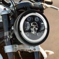 Đèn pha LED xe máy Đèn LED tròn Đèn pha Phụ tùng thay thế siêu sáng Đèn pha địa hình robpvn
