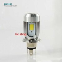 Đèn  pha led xe máy pha cos chân H4/HS1 có quạt 40W (sáng trắng) .