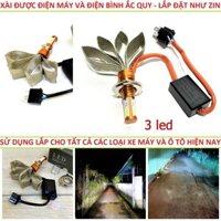 Đèn pha led xe máy siêu sáng xài điện máy trực tiếp không bị chớp lắp như zin cho các loại xe