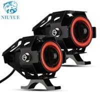 Đèn pha LED xe máy VANES1 Mắt thiên thần có công tắc Đèn LED xe tay ga siêu sáng Đèn xe máy