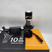 ĐÈN PHA LED Y10 PRO CHÂN H4- CÔNG SUẤT 50W PHÙ HỢP SH MODE H4 LỖ CHÓA NHỎ, BẢO HÀNH 2 NĂM
