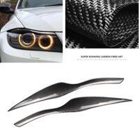 Đèn Pha Lông Mày Viền Cho Xe BMW 3 Series E90 E91 320i 325i 330i 2006-2011 4 Cửa Sợi Carbon Đầu Đèn Nắp Đèn Pha Mí Mắt Brow