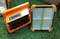 Đèn Pha Năng Lượng Mặt Trời Xách Tay 50W, Kèm Sạc Pin Cho Điện Thoại, Chống Nước IP66
