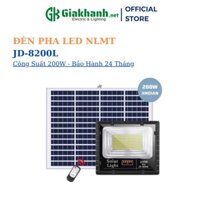 Đèn Pha Năng Lượng Mặt Trời Jindian JD-8200L Công Suất 200W - Khung Nhôm Mặt Kính -Chip LED SMD 5730 - Bảo Hành 24 Tháng