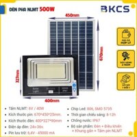 Đèn Pha Năng Lượng Mặt Trời 500W, IP67, Tấm Pin Lớn, Thân Nhôm, BH 2 Năm