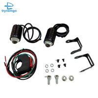 Đèn pha ống kính công suất cao cho xe máy 6000K LED Đèn pha ngoài màu kép 8-80V có bộ phận công tắc B