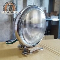 đèn pha rebel 125 cub 80 vỏ kim loại màu bạc sơn tĩnh điện kính thủy tinh bóng sợi đốt độ SU GN125 Win CD 67