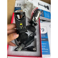 Đèn Pha T9 Gắn Xe Máy Siêu Sáng Bi Cầu Chân H4