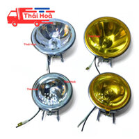 Đèn pha tròn 12V 24V trợ sáng cho xe máy ô tô xe tải máy móc công trình siêu sáng giá 2 cái