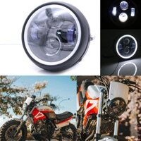Đèn pha tròn góc 12V cho xe máy Harley Honda Cafe Racer