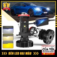 Đèn pha tự động 3 màu H4 3500K 4300K 6500K 12v 24v Đèn pha LED ô tô Bóng đèn tự động ba màu 3chế độ Đèn sương mù tự động