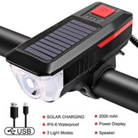 Đèn pha xe đạp thể thao năng lượng mặt trời sạc dự phòng  - LSL-01 LED , chống nước IP6, 4000 mAH