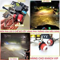 ĐÈN PHA XE MÁY 2 MẦU CỐT VÀNG PHA TRẮNG ĐUÔI CÔNG SIÊU SÁNG LOẠI TỐT