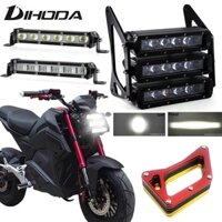 Đèn Pha Xe Máy 54W 12V 3400LM LED Sửa Đổi Ba Lớp Trước Dĩa Đèn 4 Màu Giá Đỡ Cho Xe Honda Grom MSX125 125SF