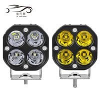 Đèn pha xe máy cỏ bốn lá 40W Xe địa hình nhỏ Đèn vuông sửa đổi Đèn pha led ô tô