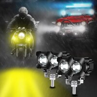Đèn pha xe máy phổ thông đèn pha led chiếu sáng điểm owl 2 ống kính trắng vàng sương mù đèn pha phụ trợ đèn pha phụ kiện đèn lái xe mini
