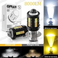 Đèn Pha Xe Máy Siêu Sáng Oprah H4 H6 BA20D P15D LED Hai Màu Vàng Trắng Xe Máy Sương Mù Mắt 2016 73SMD Phụ Kiện Xe Máy