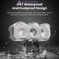 Đèn pha ZHUXAOWAN 3Lens, Đèn LED xe máy siêu sáng chống nước, Đèn pha thay thế Đa năng Trắng Vàng RGB Cảnh báo Lái xe Đèn sương mù Phụ kiện ô tô