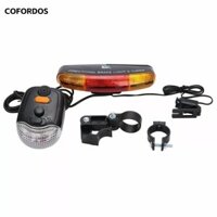 Đèn phanh xe đạp LED COFORDOS, Đèn hậu đi xe đạp bằng nhựa đa chức năng, bền bỉ với còi xe đạp Đèn báo rẽ đi bộ đường dài