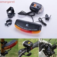 Đèn phanh xe đạp LED AMARGARET, đa chức năng có còi đi xe đạp, đèn báo rẽ xe đạp bằng nhựa bền bỉ