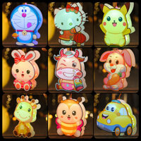 [Đèn phát sáng có nhạc] Đèn lồng phát sáng cầm tay hoạt hình, đèn lồng ngày Tết, vật liệu thủ công DIY cho trẻ em, bán buôn