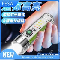 Đèn pin ánh sáng mạnh laser trắng TyPE-C đèn pin huỳnh quang mini 520A đa chức năng