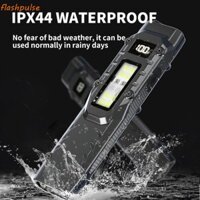 Đèn pin bỏ túi FLASHPULSE, có thể sạc lại bằng kẹp bút Đèn pin Mini, Đèn pha hai mặt đa chức năng Hiển thị nguồn Đèn UV cắm trại