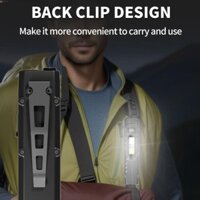 Đèn pin bỏ túi LEOTA, có kẹp bút Đèn pin Mini có thể sạc lại, Đèn pha bên đa chức năng Đèn làm việc chống nước mạnh mẽ Cắm trại