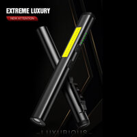 Đèn pin bút LED Mini mạnh mẽ, Đèn UV đa chức năng 4 trong 1, có thể sạc lại.