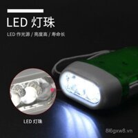 Đèn pin cầm tay ba đèn trực tiếp từ nhà máy, đèn pin cầm tay trong suốt 3LED, đèn pin cầm tay di động, quà tặng quay tay, đèn pin xuyên biên giới