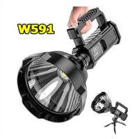 Đèn pin cầm tay , đèn bin siêu sáng chiếu xa 1000m chống thấm nước có chân đế W590 và W591 quân đội